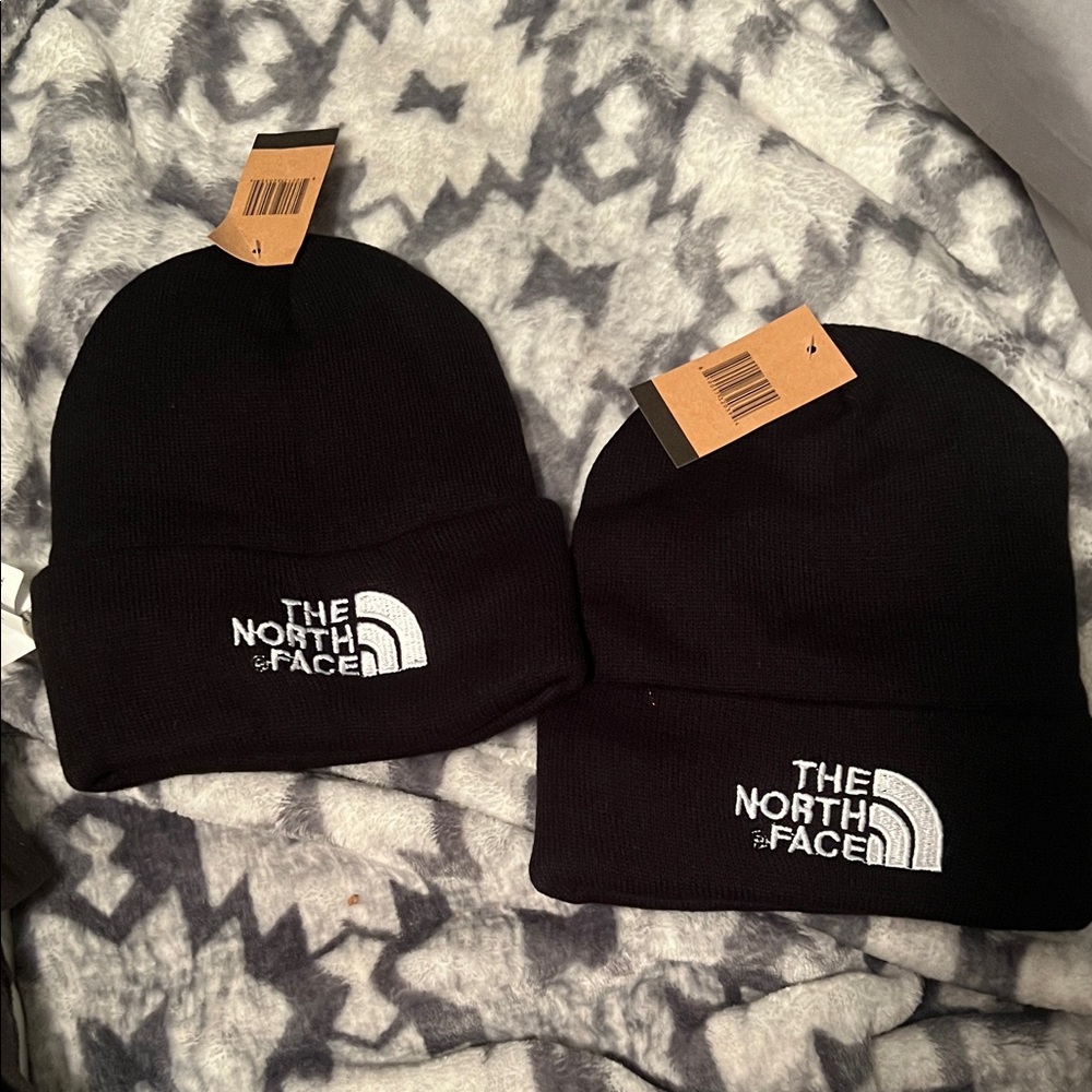 The North Face Black Logo Beanie Duo